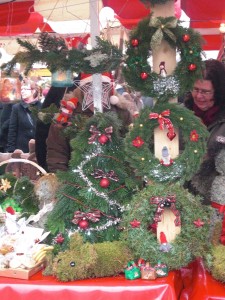 Julkransar på Uppsala julmarknad 2009